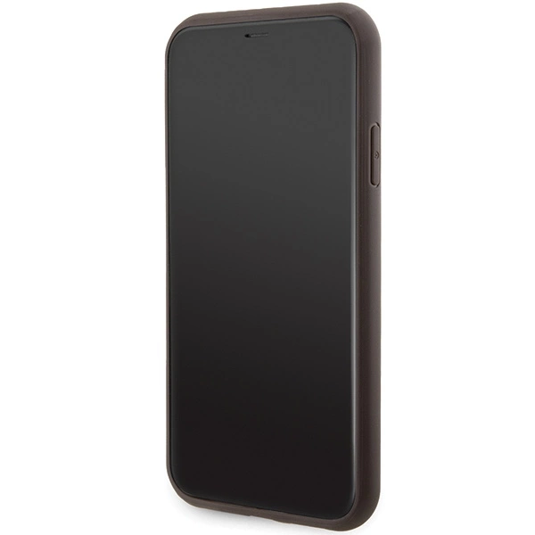 Guess GUHMN61G4GFRW iPhone 11 6.1" / Xr brown/brown hardcase 4G Collection Leather Metal Logo MagSafeeng