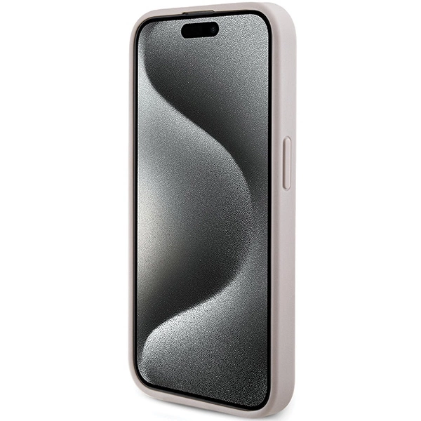 Guess 4G Collection Leather Metal Logo MagSafe Case for iPhone 14 Pro - Pinkeng