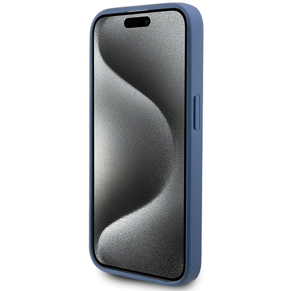 Guess 4G Collection Leather Metal Logo MagSafe Case for iPhone 14 Pro Max - Blueeng