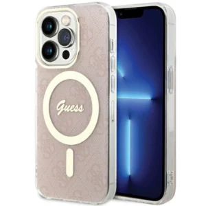 Guess IML 4G MagSafe case for iPhone 15 Pro - pinkeng