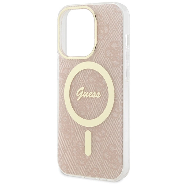 Guess IML 4G MagSafe case for iPhone 15 Pro - pinkeng