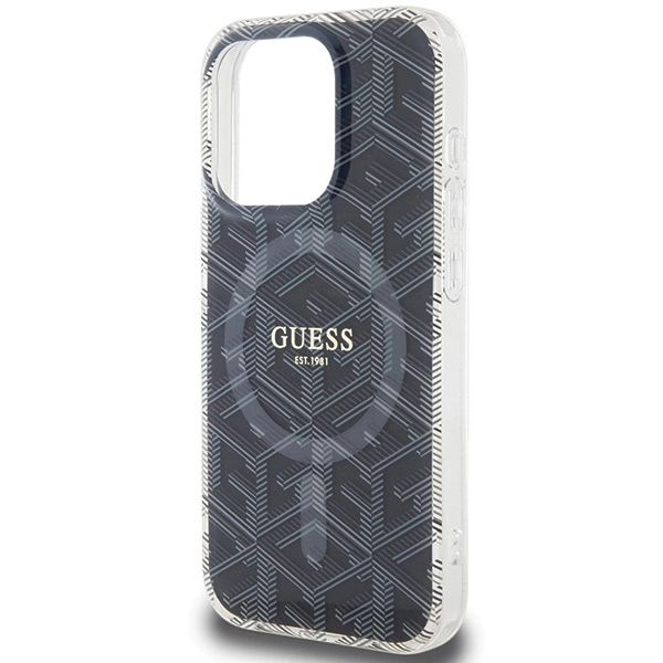 Guess IML GCube MagSafe case for iPhone 15 Pro - blackeng