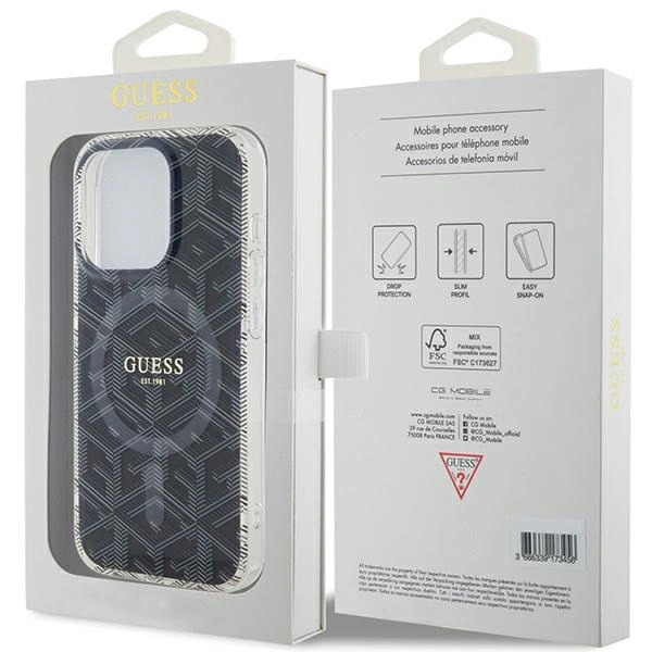 Guess IML GCube MagSafe case for iPhone 15 Pro - blackeng