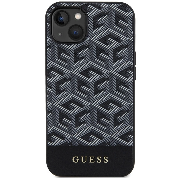 Guess GCube Stripes MagSafe case for iPhone 15 / 14 / 13 - blackeng