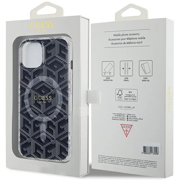 Guess IML GCube MagSafe case for iPhone 15 / 14 / 13 - blackeng