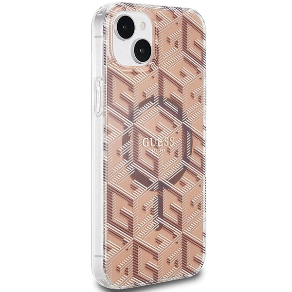 Guess IML GCube MagSafe case for iPhone 15 / 14 / 13 - browneng