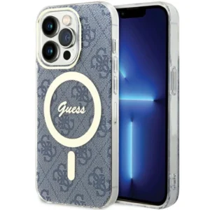 Guess IML 4G MagSafe case for iPhone 15 Pro Max - blueeng