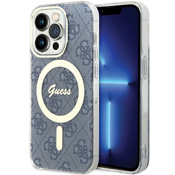 Guess IML 4G MagSafe case for iPhone 15 Pro Max - blueeng
