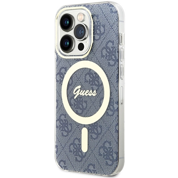 Guess IML 4G MagSafe case for iPhone 15 Pro Max - blueeng