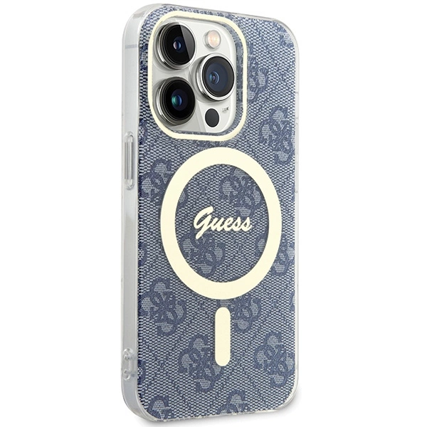Guess IML 4G MagSafe case for iPhone 15 Pro Max - blueeng
