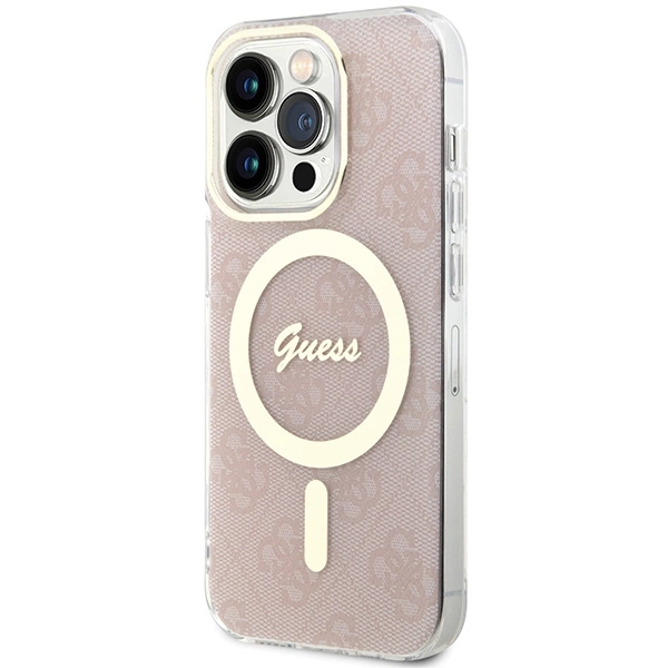 Guess IML 4G MagSafe case for iPhone 15 Pro Max - pinkeng