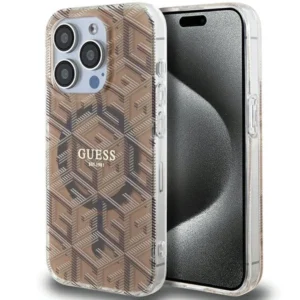 Guess IML GCube MagSafe case for iPhone 15 Pro Max - browneng