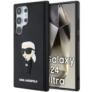 Karl Lagerfeld 3D Rubber Ikonik Case for Samsung Galaxy S24 Ultra - Blackeng