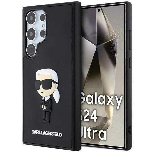 Karl Lagerfeld 3D Rubber Ikonik Case for Samsung Galaxy S24 Ultra - Blackeng