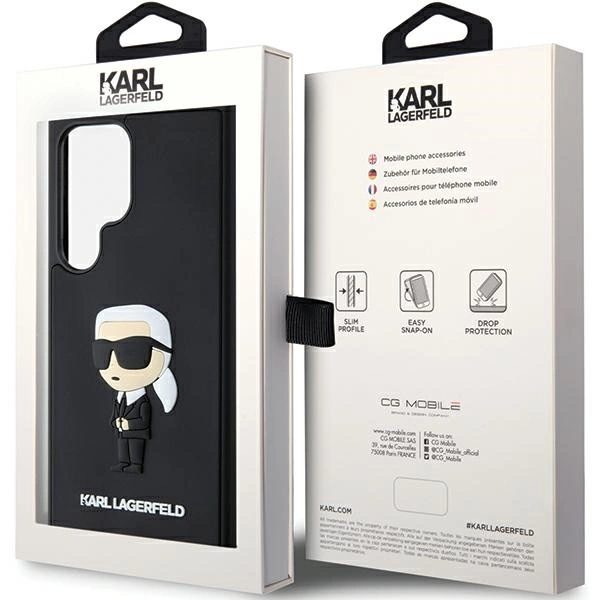 Karl Lagerfeld 3D Rubber Ikonik Case for Samsung Galaxy S24 Ultra - Blackeng