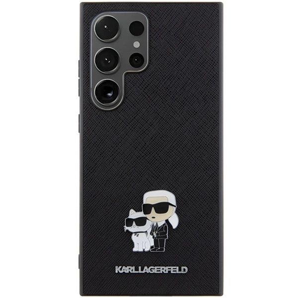 Karl Lagerfeld KLHCS24LPSAKCMPK S24 Ultra S928 hardcase black/black Saffiano Karl & Choupette Metal Pineng
