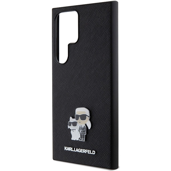 Karl Lagerfeld KLHCS24LPSAKCMPK S24 Ultra S928 hardcase black/black Saffiano Karl & Choupette Metal Pineng
