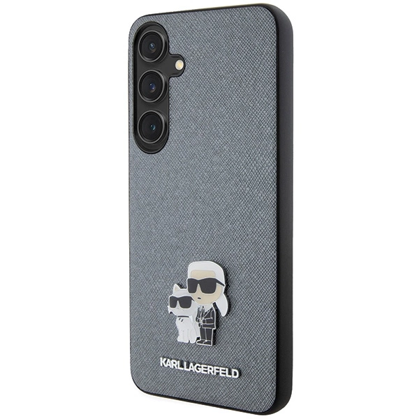 Karl Lagerfeld KLHCS24MPSAKCMPG S24+ S926 hardcase gray/gray Saffiano Karl & Choupette Metal Pineng