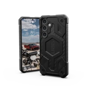 UAG Monarch Pro case for Samsung Galaxy S24 with magnetic module - black carboneng