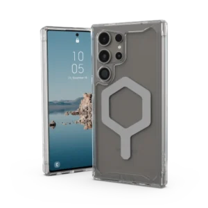 UAG Plyo Pro Magnet case for Samsung Galaxy S24 Ultra with magnetic module - transparent-grayeng