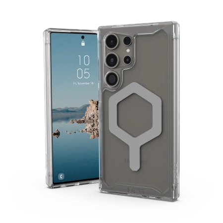 159812_1 UAG Plyo Pro Magnet case for Samsung Galaxy S24 Ultra with magnetic module - transparent-grayeng