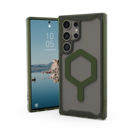 159813_1 UAG Plyo Pro Magnet case for Samsung Galaxy S24 Ultra 5G with magnetic module - transparent greeneng