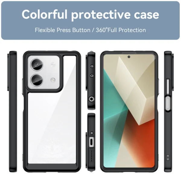 Outer Space Case with gel frame for Xiaomi Redmi Note 13 5G - blackeng