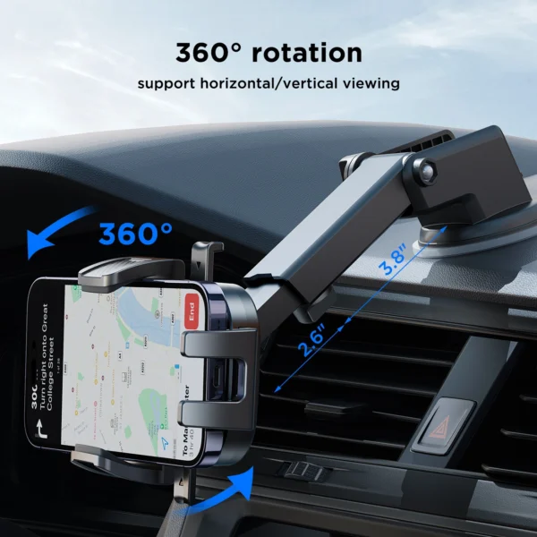 Joyroom JR-OK6 car phone holder on the dashboard - blackeng