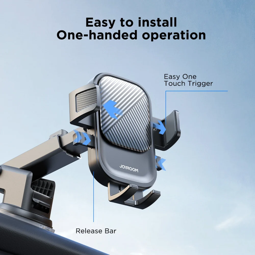 Joyroom JR-OK6 car phone holder on the dashboard - blackeng