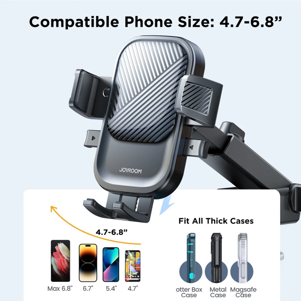 Joyroom JR-OK6 car phone holder on the dashboard - blackeng