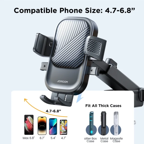 Joyroom JR-OK6 car phone holder on the dashboard - blackeng