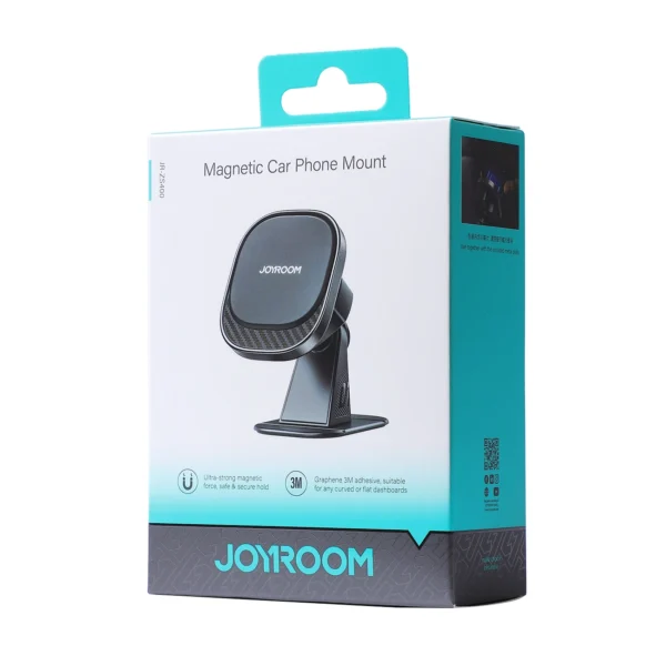 Joyroom JR-ZS400 magnetic car phone holder on the dashboard - blackeng