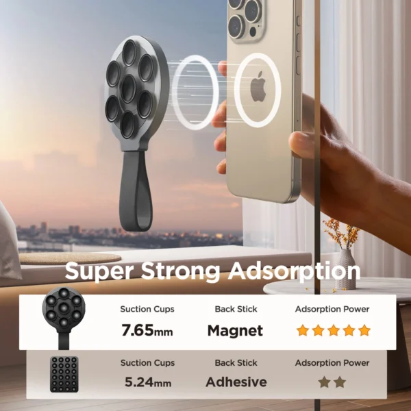 Joyroom JR-ZS393 magnetic phone holder with suction cups - blackeng