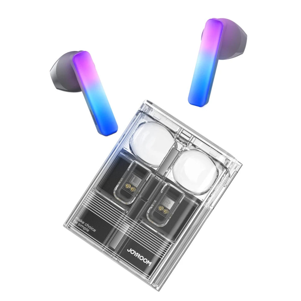 TWS Joyroom JR-TC1 IceLens Series wireless headphones with LED lights - blackeng