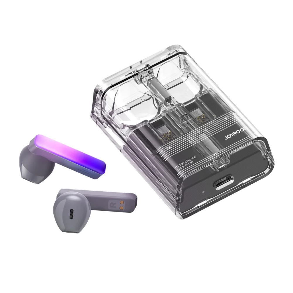 TWS Joyroom JR-TC1 IceLens Series wireless headphones with LED lights - blackeng
