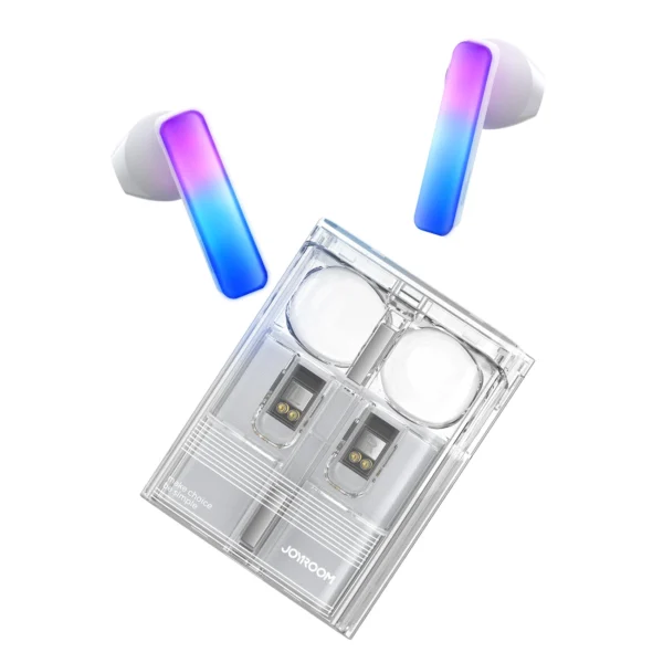 TWS Joyroom JR-TC1 IceLens Series wireless headphones with LED lights - whiteeng