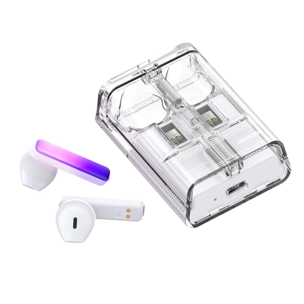 TWS Joyroom JR-TC1 IceLens Series wireless headphones with LED lights - whiteeng