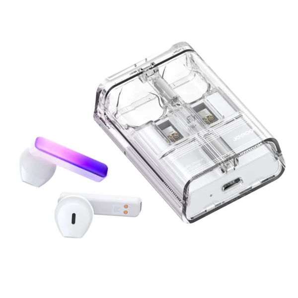 TWS Joyroom JR-TC1 IceLens Series wireless headphones with LED lights - whiteeng
