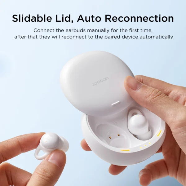TWS Joyroom JR-TS2 Cozydots Series wireless headphones with active noise reduction, Bluetooth 5.3 - whiteeng
