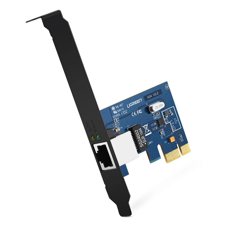 Ugreen US230 Gigabit 10/100/1000Mbps PCI-E Network Card - Blackeng