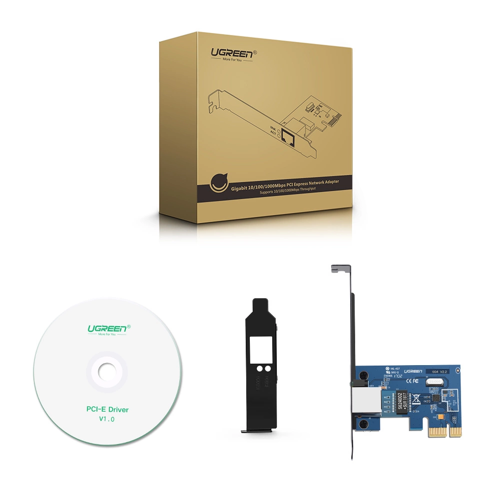 Ugreen US230 Gigabit 10/100/1000Mbps PCI-E Network Card - Blackeng