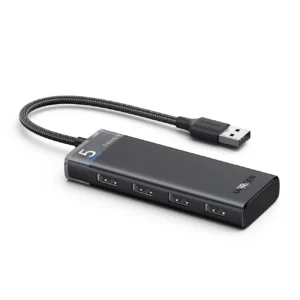 Ugreen CM653 HUB with 4 USB-A ports and USB-A power cable - blackeng