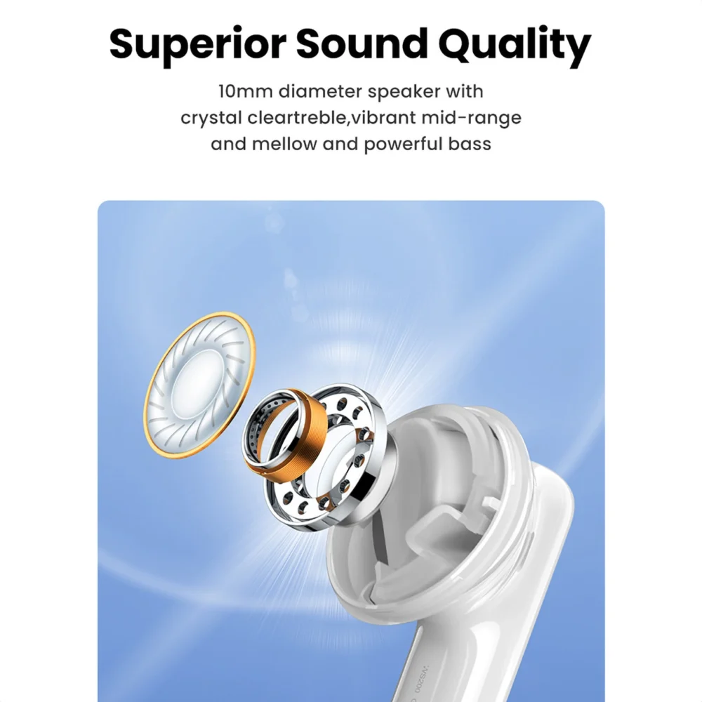 Ugreen HiTune T6 wireless headphones with ANC function + USB-A - USB-C cable - whiteeng