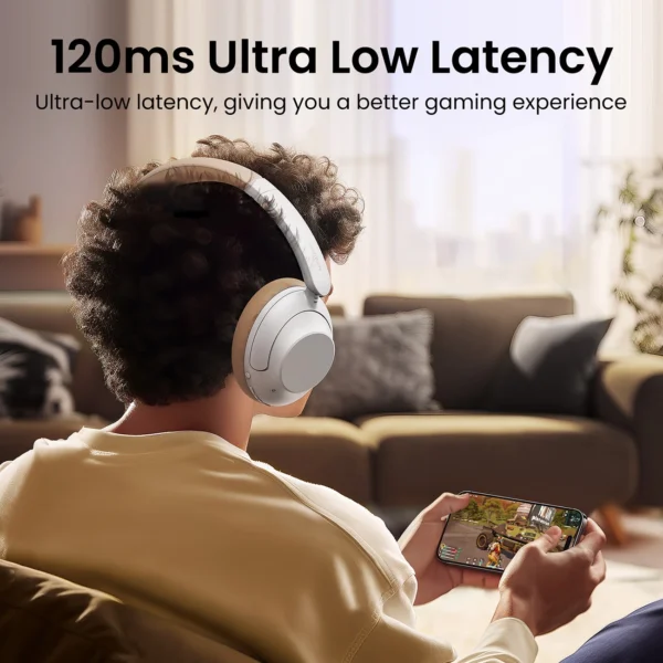 Ugreen HP202 HiTune Max5 on-ear wireless headphones with hybrid ANC noise reduction - whiteeng