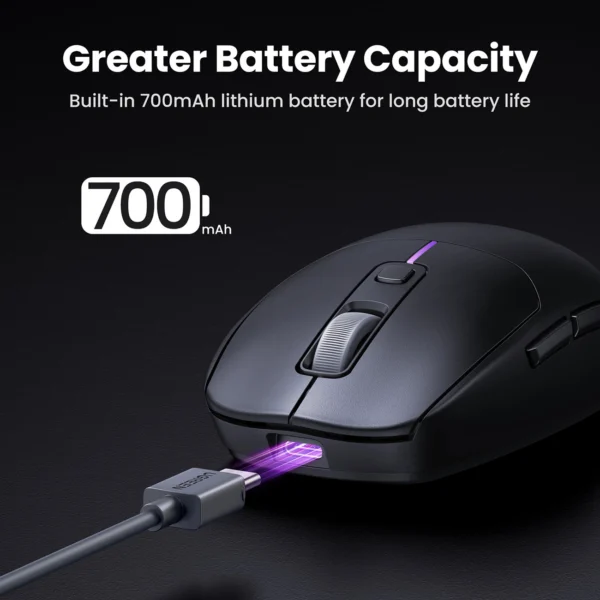 Ugreen MU103 Bluetooth 5.0 computer mouse / 2.4GHz USB receiver - blackeng