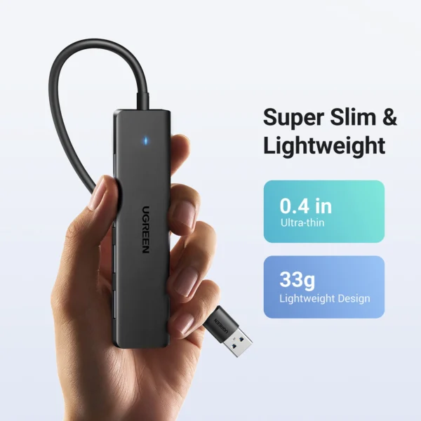 HUB Ugreen CM219 25851 with 4 USB-A 3.0 ports and USB-A 3.0 cable 15cm - blackeng