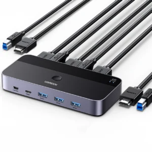 Ugreen CM664 HDMI switch 2in1 KVM switch - blackeng
