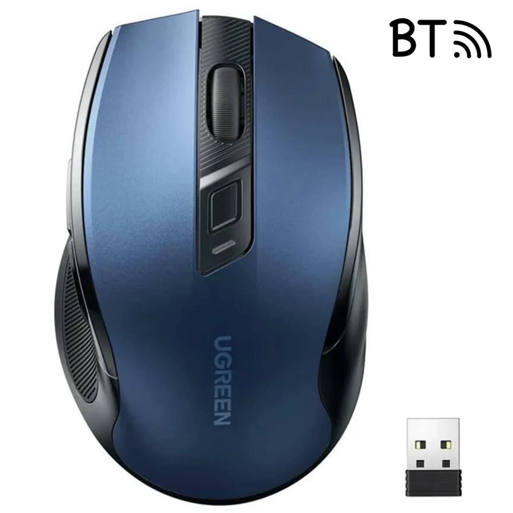 Ugreen MU006 Wireless Optical Mouse USB 2.4GHz / Bluetooth 5.0 4000 DPI - Blueeng