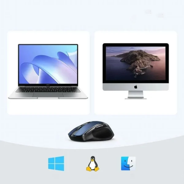Ugreen MU006 Wireless Optical Mouse USB 2.4GHz / Bluetooth 5.0 4000 DPI - Blueeng