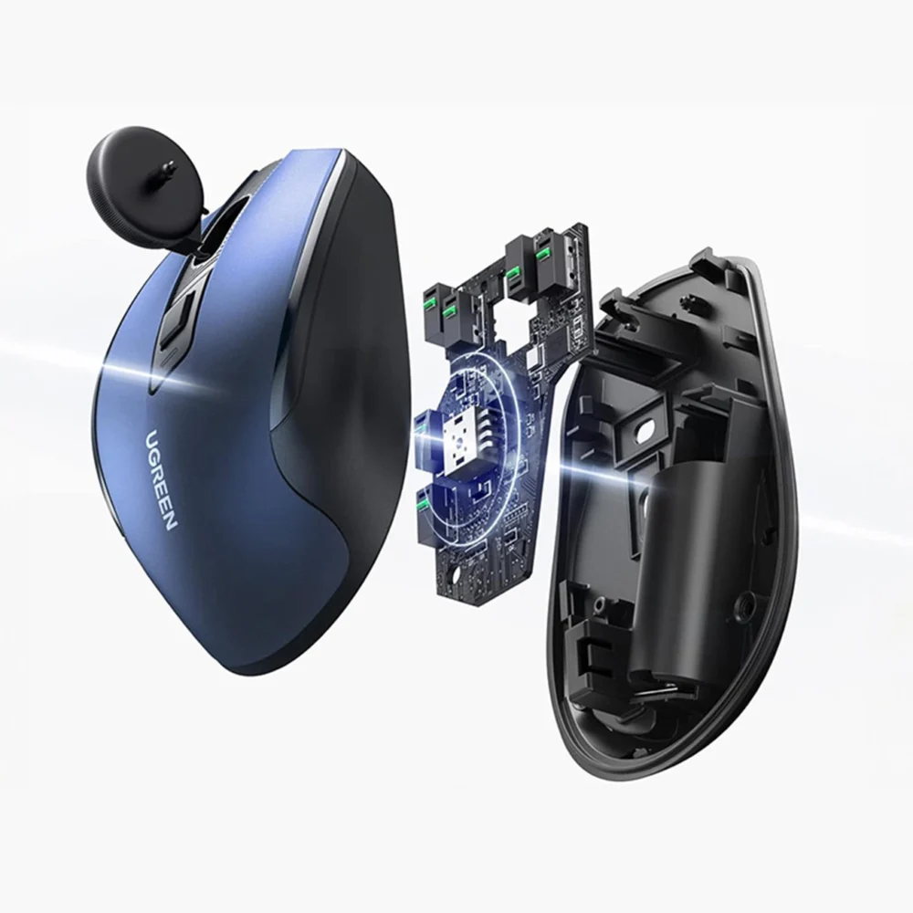Ugreen MU006 Wireless Optical Mouse USB 2.4GHz / Bluetooth 5.0 4000 DPI - Blueeng